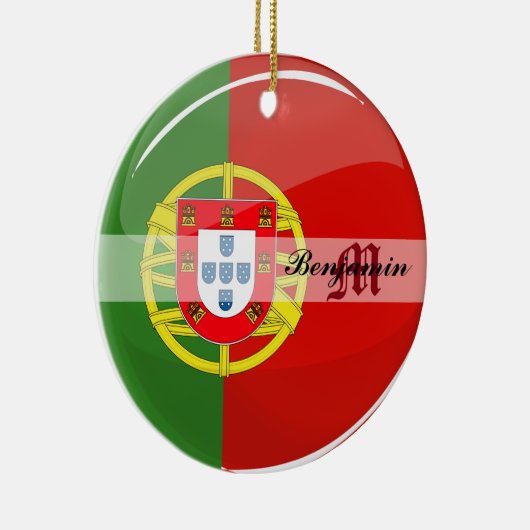 Ronde Portugese vlag Keramisch Ornament (Rechts)