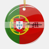 Ronde Portugese vlag Keramisch Ornament (Voorkant)