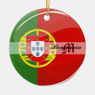 Ronde Portugese vlag Keramisch Ornament