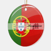 Ronde Portugese vlag Keramisch Ornament (Links)