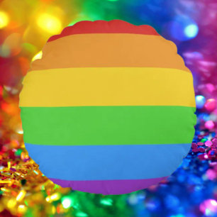 Ronde Pride: Regenboogvlag Rond Kussen