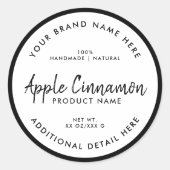 Ronde productlabel sticker (Voorkant)