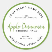 Ronde productlabel sticker (Voorkant)