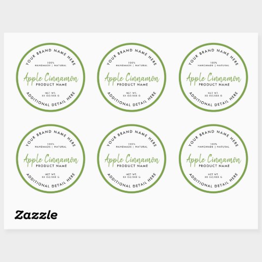 Ronde productlabel sticker (Vel)