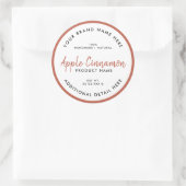Ronde productlabel sticker (Tas)