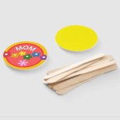 Ronde programma baby shower handventilatoren handwaaier (Niet-gemonteerd)