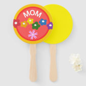Ronde programma baby shower handventilatoren handwaaier (Voorkant en achterkant)