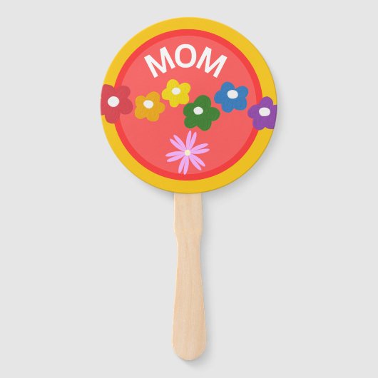 Ronde programma baby shower handventilatoren handwaaier (Voorkant)