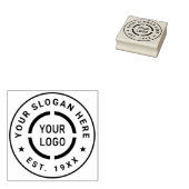 Ronde promotie van het merk logo rubberstempel (Gestempeld)