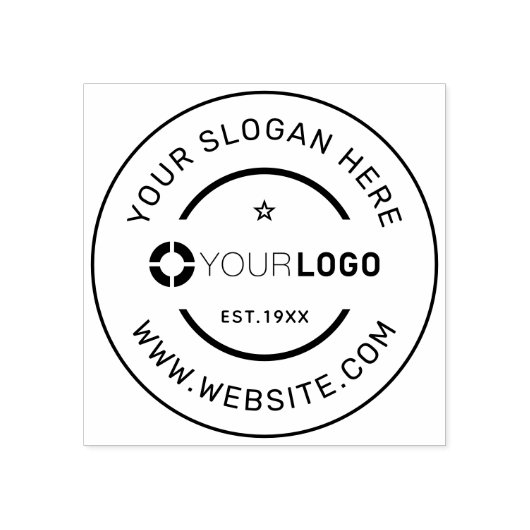 Ronde promotie van het merk logo rubberstempel (Afrduk)
