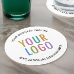 Ronde Pulpboard Papier Onderzetters Custom Logo Br<br><div class="desc">Personaliseer deze ronde kartonnen papieren onderzetters met uw bedrijf logo, tagline, social media handle of andere aangepaste tekst. Dit is een 50-punts pulpboard met gebogen tekst met een modern elegant ontwerp. U kunt de achtergrondkleur eenvoudig aanpassen. Aangepaste logo-papier onderzetters kunnen uw merkbekendheid vergroten terwijl u uw klanten bedient. Het formaat...</div>