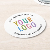 Ronde Pulpboard Papier Onderzetters Custom Logo Br (Gebogen)