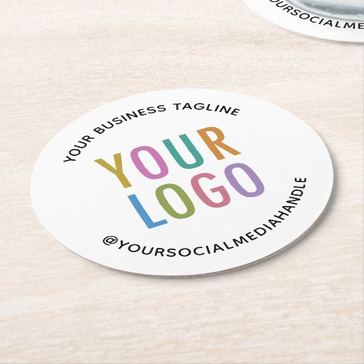 Ronde Pulpboard Papier Onderzetters Custom Logo Br (Gebogen)