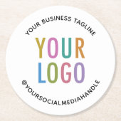 Ronde Pulpboard Papier Onderzetters Custom Logo Br (Voorkant)