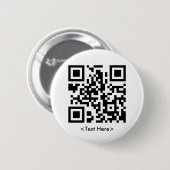 Ronde QR-Button Button 5,7 Cm (Voorkant /achterkant)
