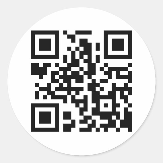 Ronde QR-code Sticker (Voorkant)