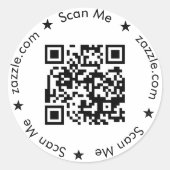 Ronde QR-codelabels, aangepaste QR-Sticker, smart  Ronde Sticker (Voorkant)