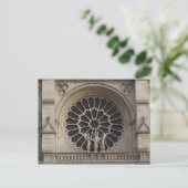 Ronde raam van de westgevel van de Notre Dame Cath Briefkaart (Staand voorkant)