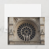 Ronde raam van de westgevel van de Notre Dame Cath Briefkaart (Voorkant / Achterkant)