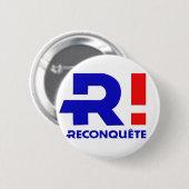 Ronde rand 57 mm, Zemmour President 2022 Button 5,7 Cm (Voorkant /achterkant)