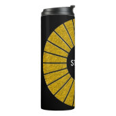 Ronde Rays Lijst goud + je rug. en ideeën Thermosbeker (Gedraaid links)