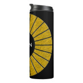 Ronde Rays Lijst goud + je rug. en ideeën Thermosbeker (Geroteerd rechts)