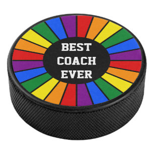 Ronde Rays Lijst RAINBOW + uw achtergrond. en idee Hockey Puck