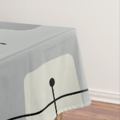 Ronde rechthoeken vierkantjes grijs tafelkleed (Voorbeeld)