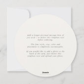 Ronde Red Berries Peace Love + Joy Holiday Kaart (Achterkant)