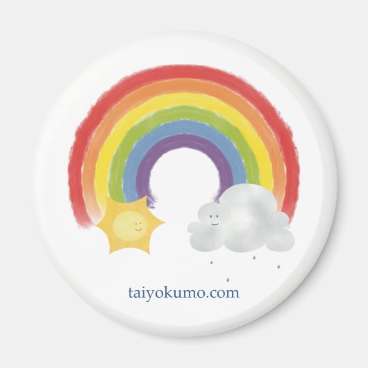 Ronde regenboogmagneet magneet (Voorkant)