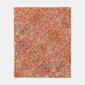 Ronde regenboogspringen Snoep Fleece Deken (Voorkant)