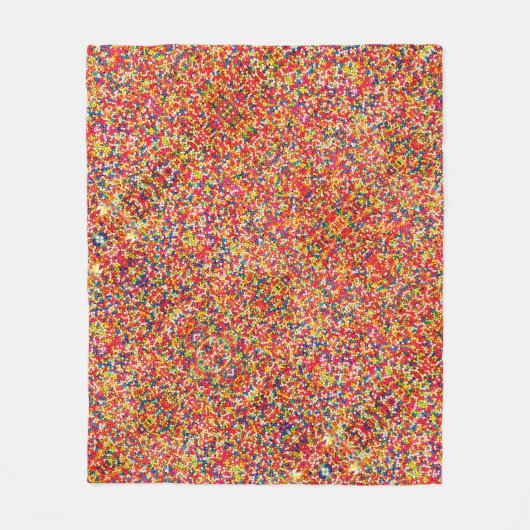 Ronde regenboogspringen Snoep Fleece Deken (Voorkant)