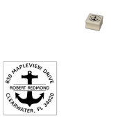 Ronde retouradres stempelanker rubberstempel (Gestempeld)