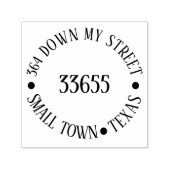 Ronde retouradres  zelfinktende stempel (Design)