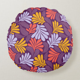 Ronde Retro Leaf Sierkussen Rond Kussen