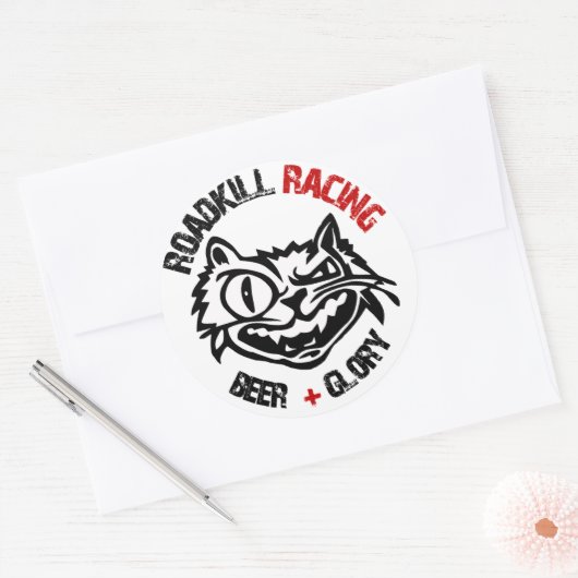 Ronde Roadkill Racing Stickers (Envelop)