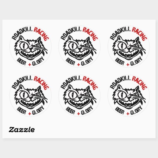Ronde Roadkill Racing Stickers (Vel)