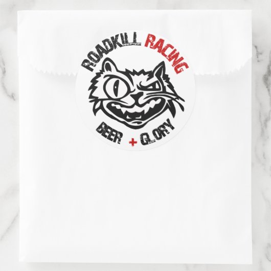 Ronde Roadkill Racing Stickers (Tas)