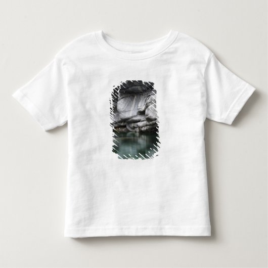 Ronde Rock Cliff door Verzasca River Kinder Shirts (Voorkant)