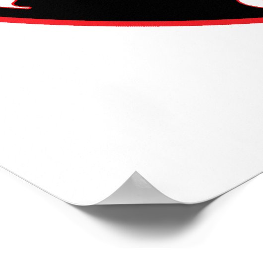 Ronde rode arend poster (Hoek)