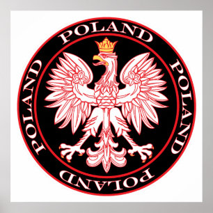 Ronde rode arend poster