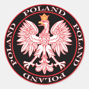 Ronde rode arend ronde sticker