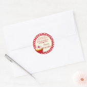 Ronde rode cupcake bakken cadeau stickers (Envelop)