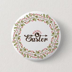 Ronde rode en groene zwavel met Bunny Ronde Button 5,7 Cm