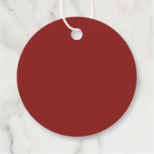 Ronde rode kerst holle bladeren bedankjes labels (Achterkant)