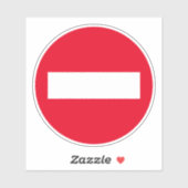 Ronde rode stop vinylsticker sticker (Vel)