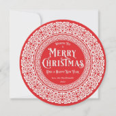 Ronde Rood + Wit Keltisch Feestdagenkaart (Voorkant)