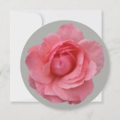 Ronde Roos Grijs Quinceañera Uitnodiging (Achterkant)