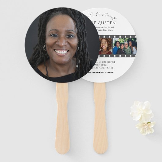 Ronde rouwmap Fan Klassiek & Zacht Handwaaier (Voorkant en achterkant)