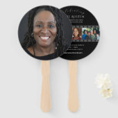 Ronde rouwmapwaaier Klassiek & Zacht Handwaaier (Voorkant en achterkant)